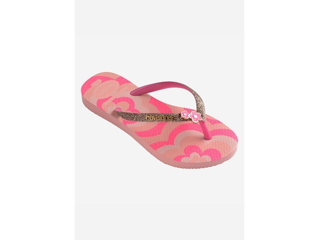 Havaianas chaussures havaianas kids slim glitter trendy blossom pink flux 9219101_2