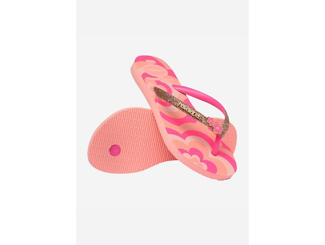 Havaianas chaussures havaianas kids slim glitter trendy blossom pink flux 9219101_4