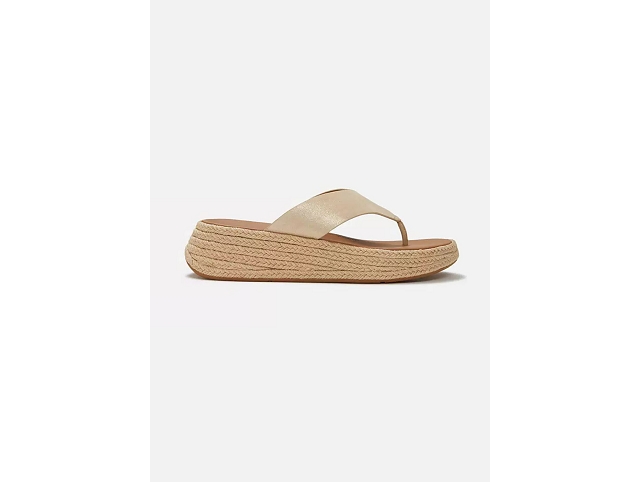 Fitflop chaussures fitflop f mode espadrille shimmersuede toe post platino 