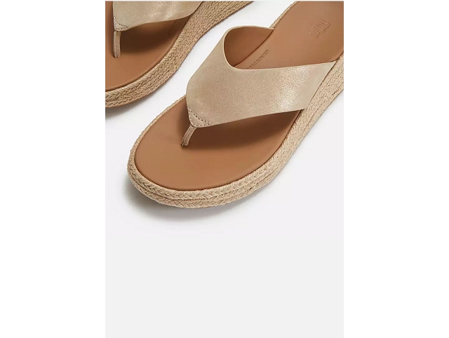 Fitflop chaussures fitflop f mode espadrille shimmersuede toe post platino 9226101_3