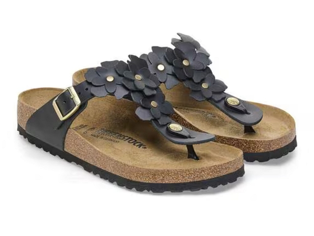 Birkenstock chaussures birkenstock gizeh flower black 9228001_2