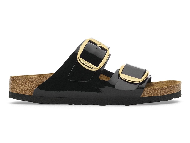 Birkenstock chaussures birkenstock arizona big buckle patent black gold 9228701_3
