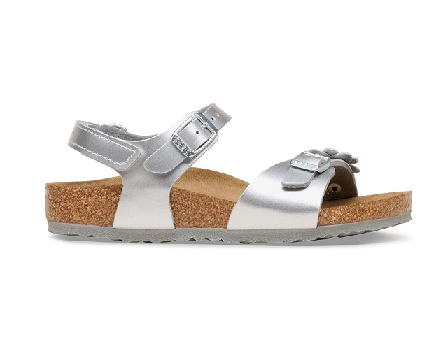 Birkenstock chaussures birkenstock kids rio flowers electric metallic silver 9229501_3