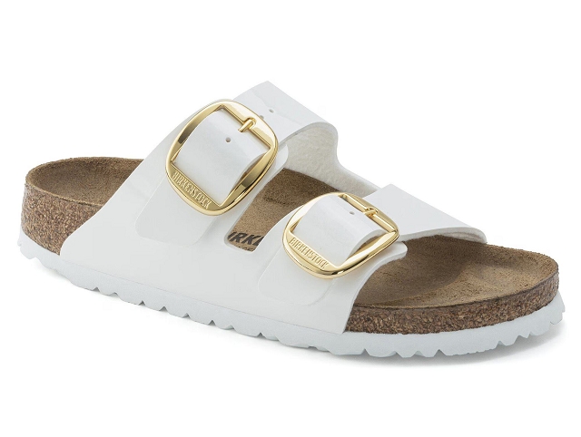 Birkenstock chaussures birkenstock arizona big bucklze patent white 