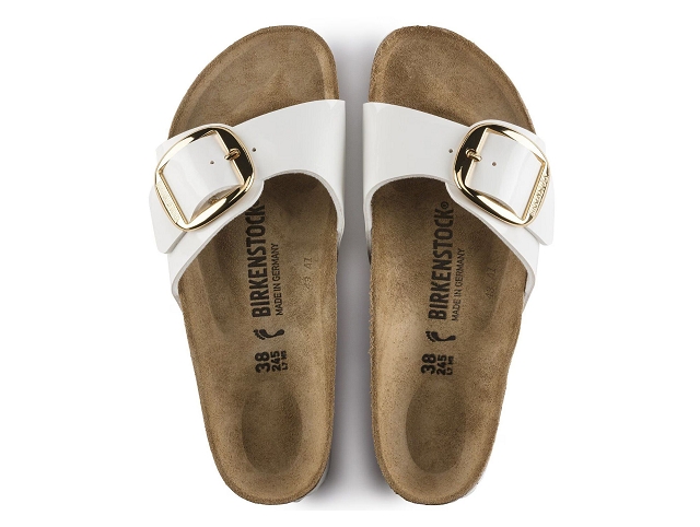 Birkenstock chaussures birkenstock madrid big bucklze patent white 9233301_2