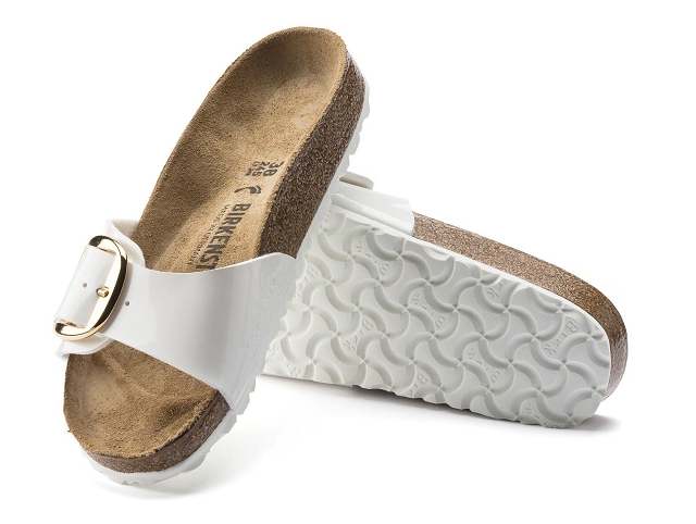 Birkenstock chaussures birkenstock madrid big bucklze patent white 9233301_4