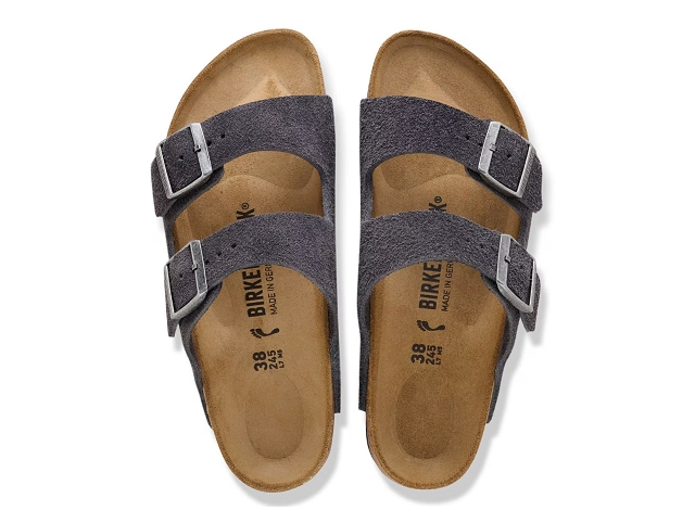Birkenstock chaussures birkenstock arizona suede charcoal 9233401_2