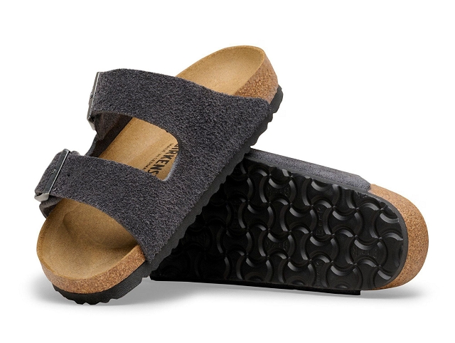 Birkenstock chaussures birkenstock arizona suede charcoal 9233401_4