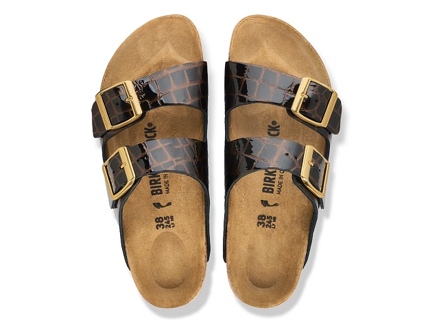 Birkenstock chaussures birkenstock arizona emboss animal black 9234701_2