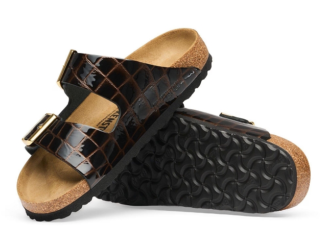 Birkenstock chaussures birkenstock arizona emboss animal black 9234701_4