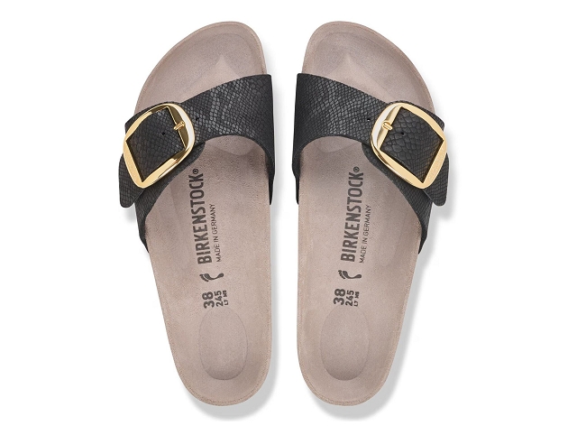 Birkenstock chaussures birkenstock madrid big buckle python black 9234901_2