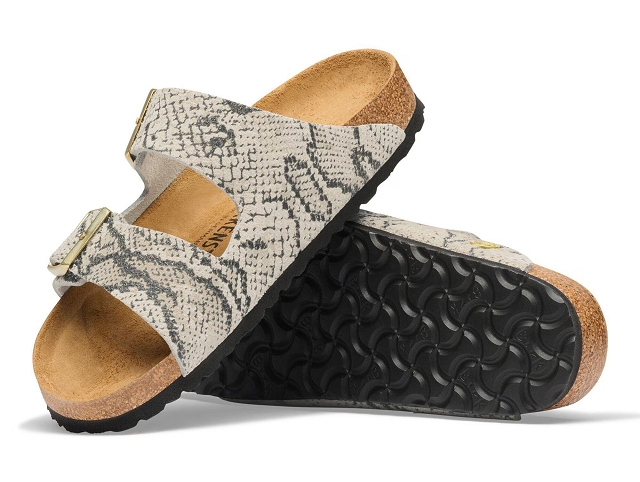 Birkenstock chaussures birkenstock arizona rivet logo snake oyster 9235101_4