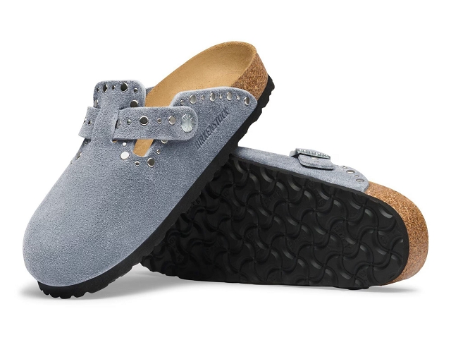 Birkenstock chaussures birkenstock boston rivet stone blue 9236201_4