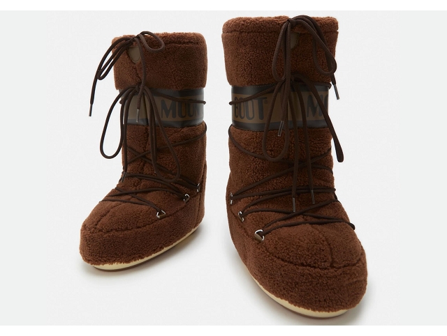 Moon boot chaussures moon boot icon fleece brun 9245601_3