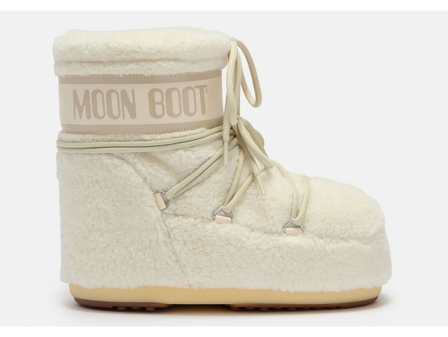 Moon boot chaussures moon boot icon low fleece beige givre 