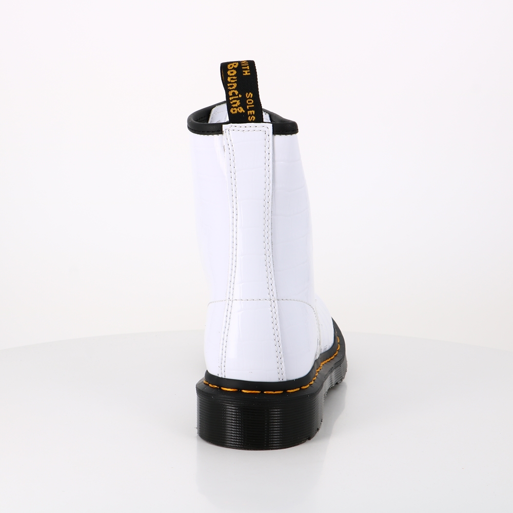 Nice Shoes Dr martens dr martens 1460 verni gauffre effet croco white patent lamper croco blanc